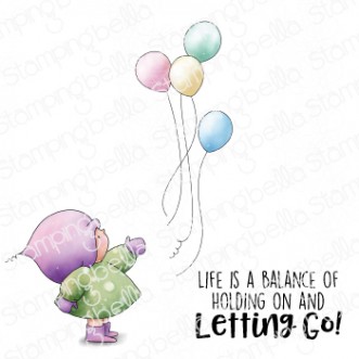 BUNDLE GIRL WITH BALLOONS SET (includes 3 rubber stamps)